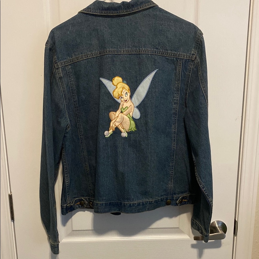 Disney Blue Jean Jacket with Tinkerbell Embroidery